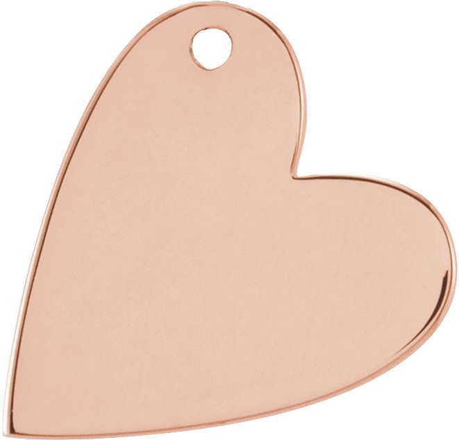 Engravable Sideways Heart Dangle