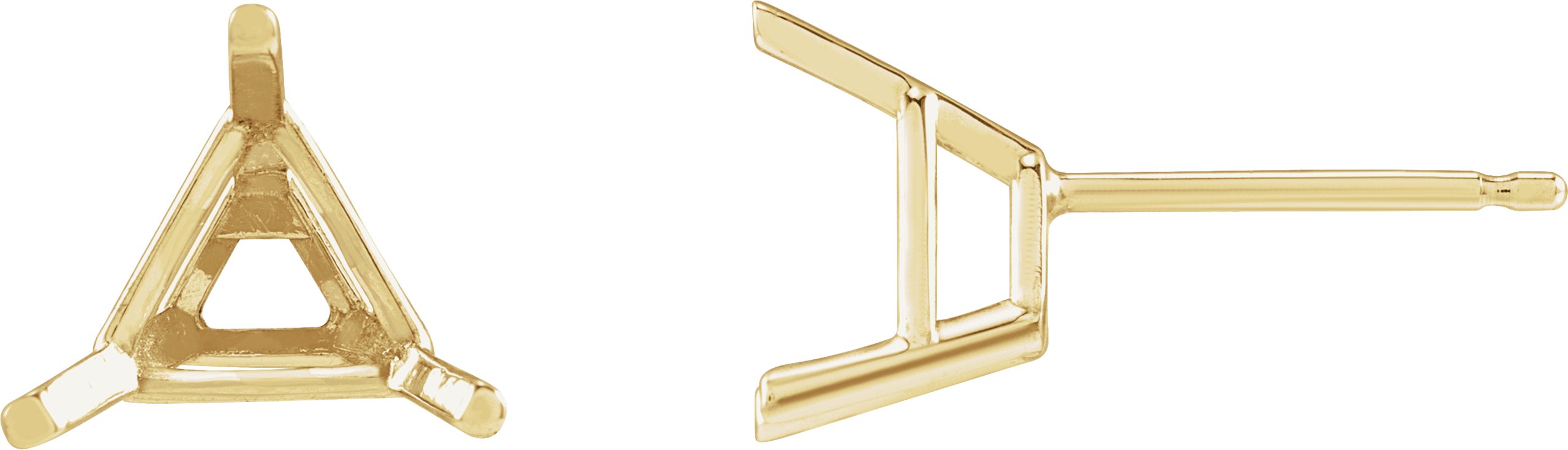 Triangle 3-Prong Stud Earrings