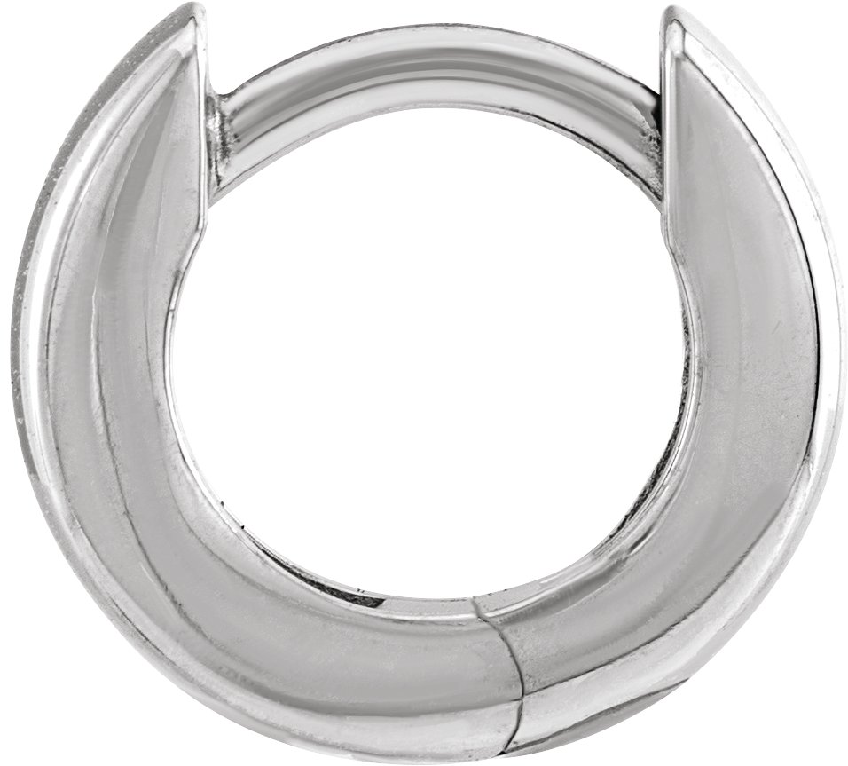 Platinum 9.5 mm Hinged Hoop Earring