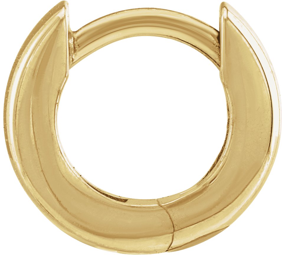 14K Yellow 9.5 mm Hinged Hoop Earring