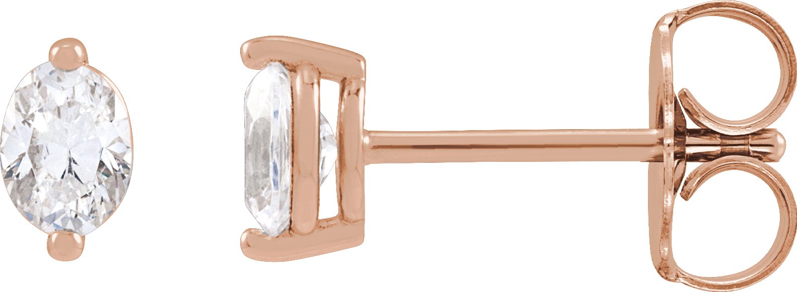 14K Rose 1/3 CTW Natural Diamond Stud Earrings