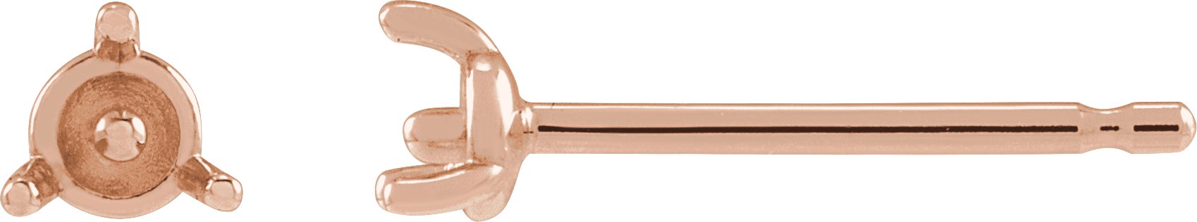 Seed Pearl 3-Prong Stud Earrings