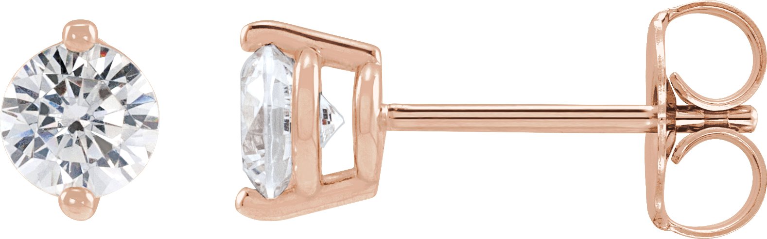 Round 2-Prong Stud Earrings