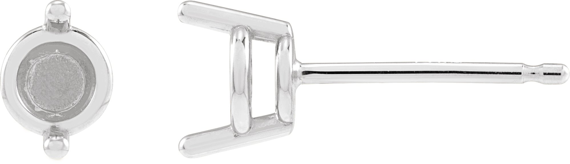 Round 2-Prong Stud Earrings