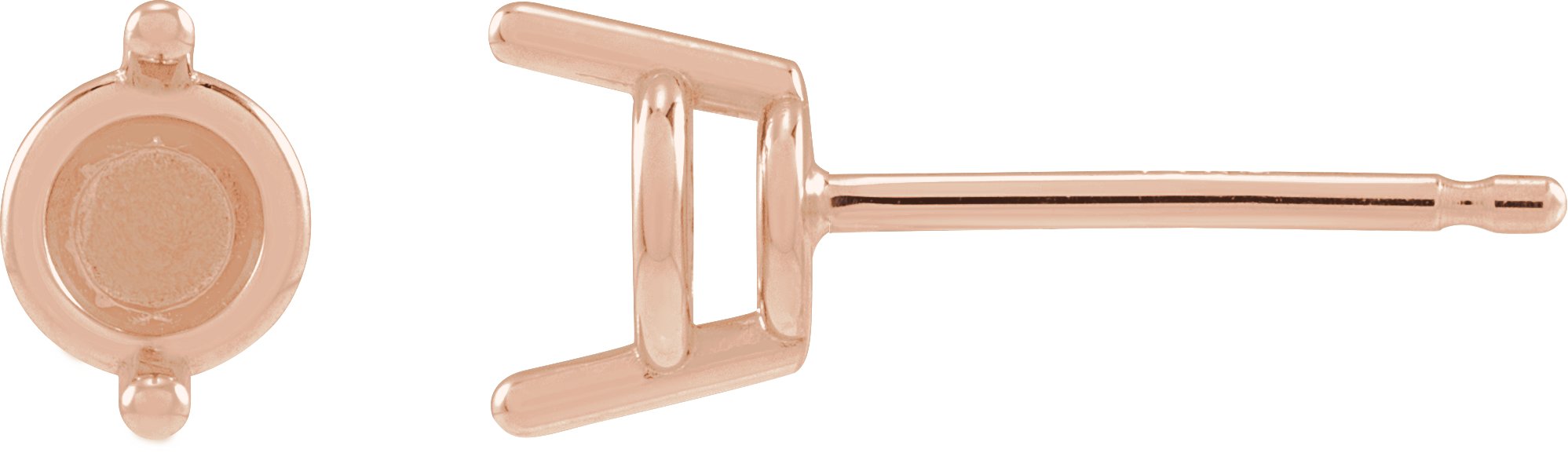 Round 2-Prong Stud Earrings