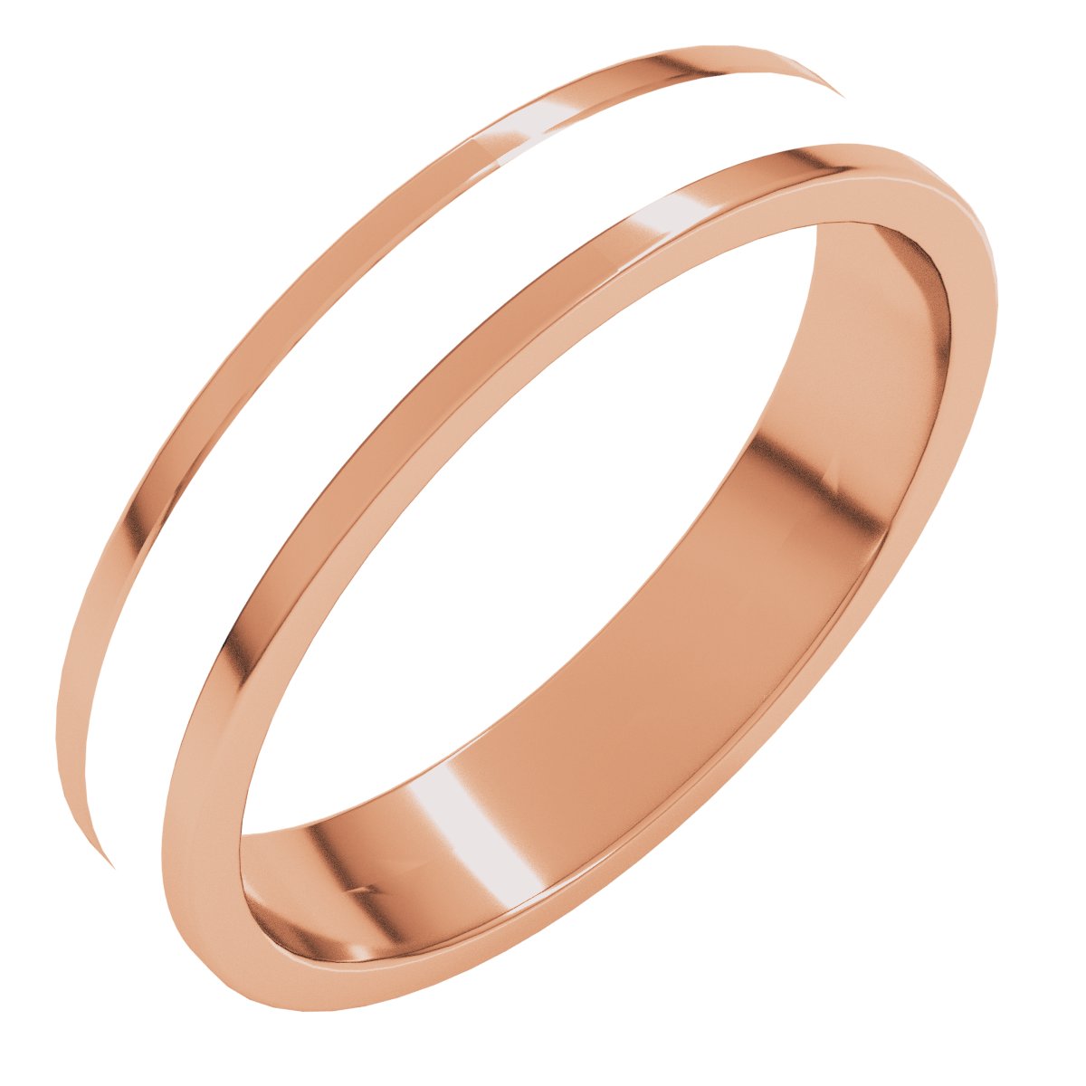 Stepped-Edge Inlay Flat Band