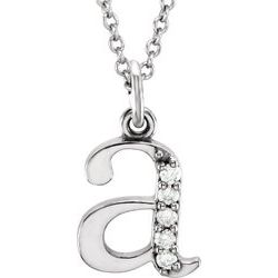 Lowercase Initial Pendant or Necklace