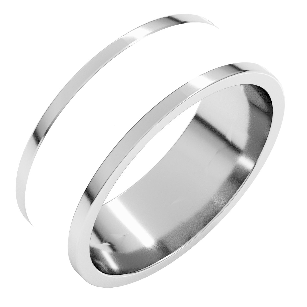 Stepped-Edge Inlay Flat Band