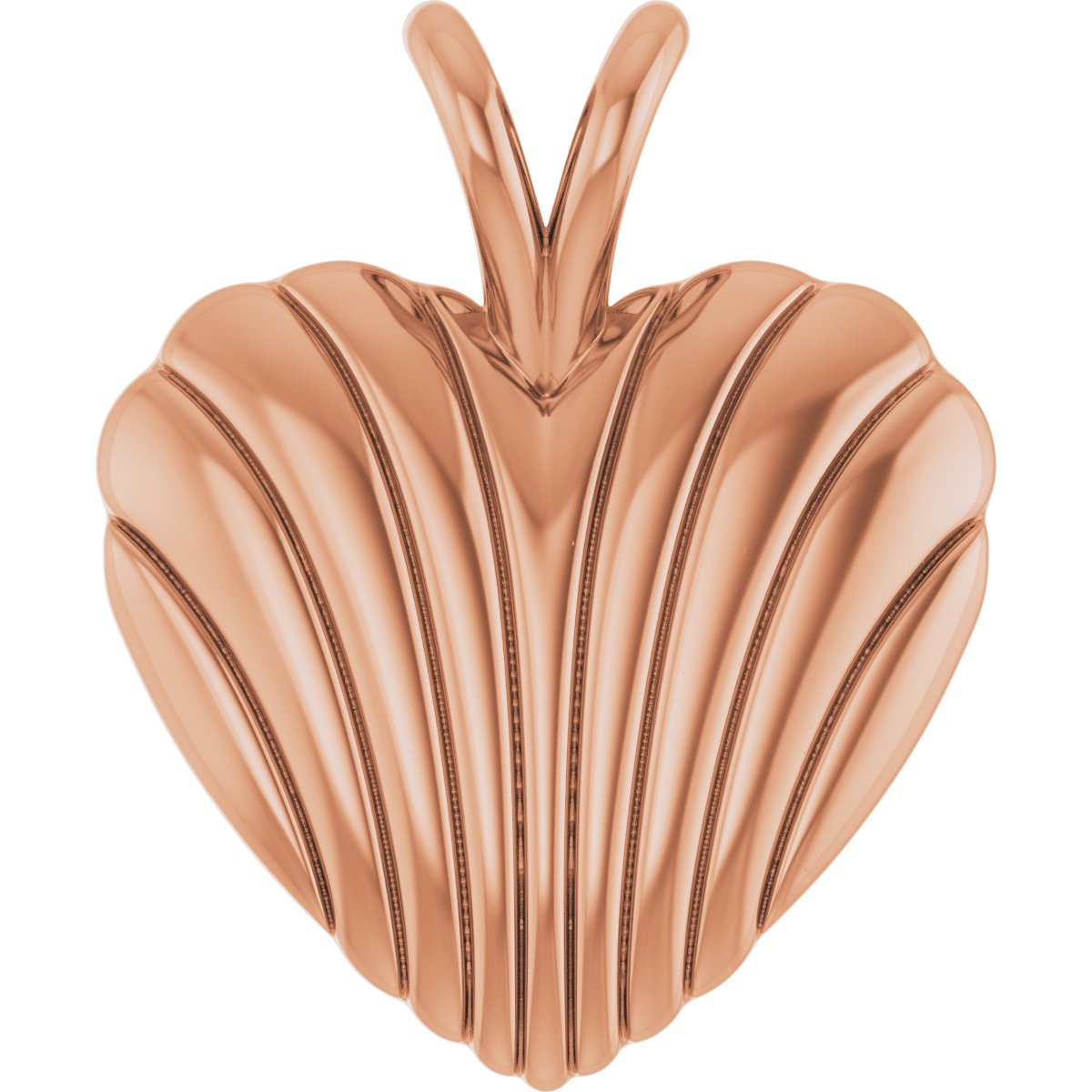 Ribbed Heart Necklace or Pendant