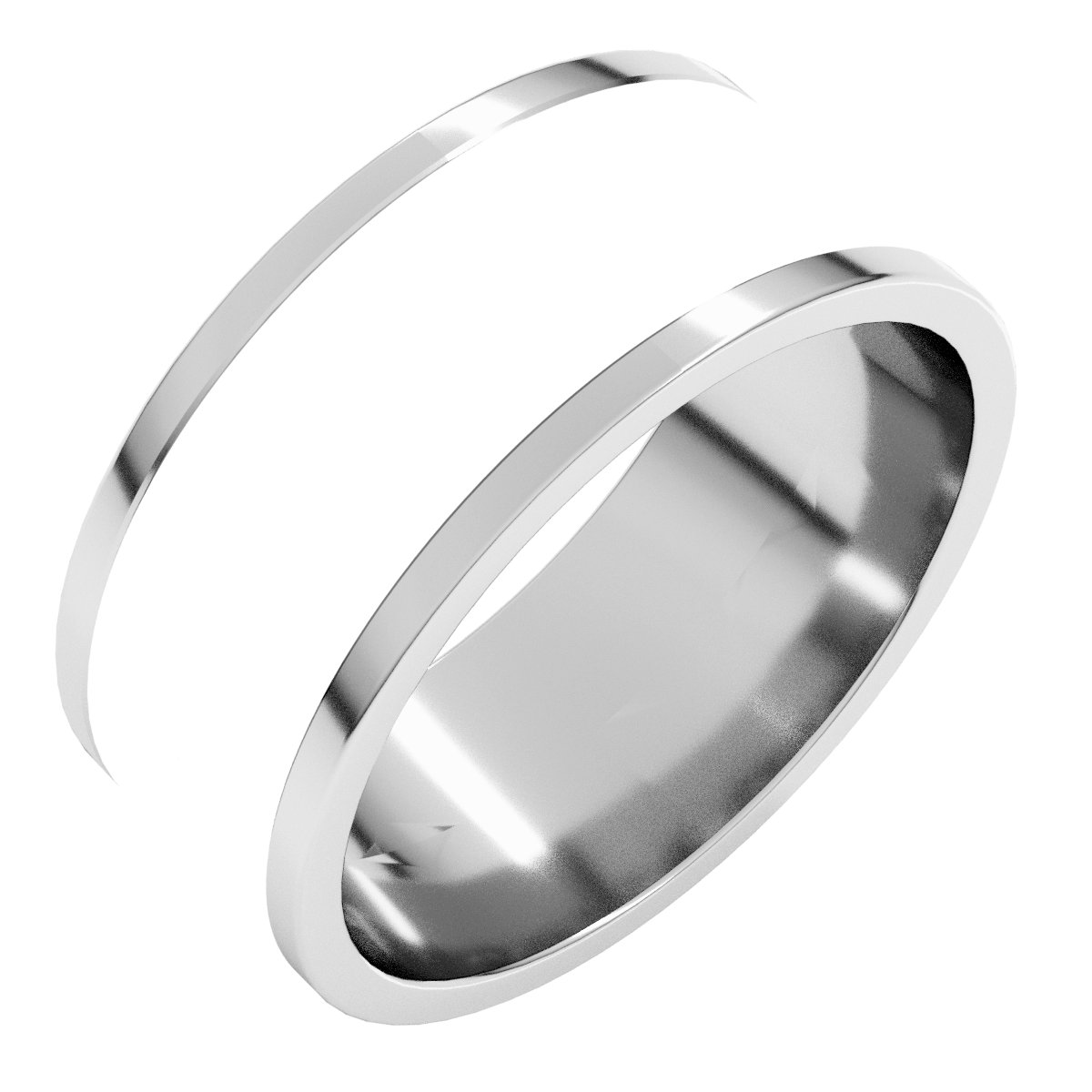 Stepped-Edge Inlay Flat Band