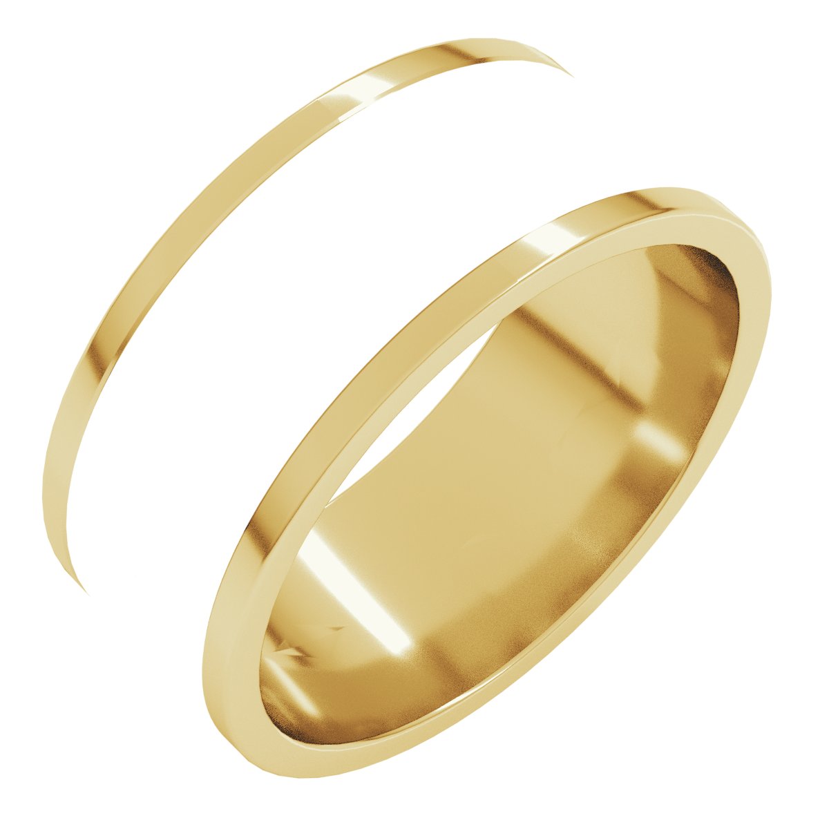 Stepped-Edge Inlay Flat Band