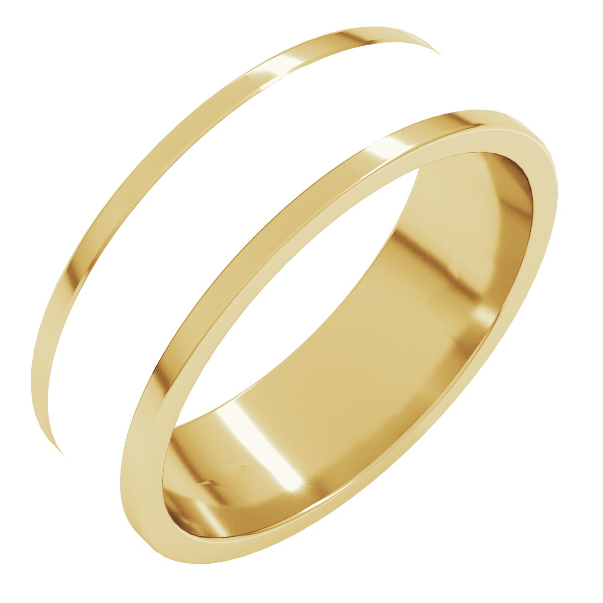 Stepped-Edge Inlay Flat Band