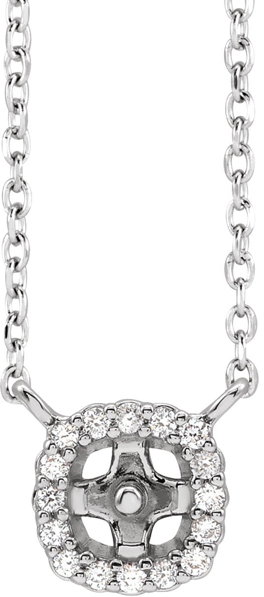Halo-Style Pearl Necklace or Center