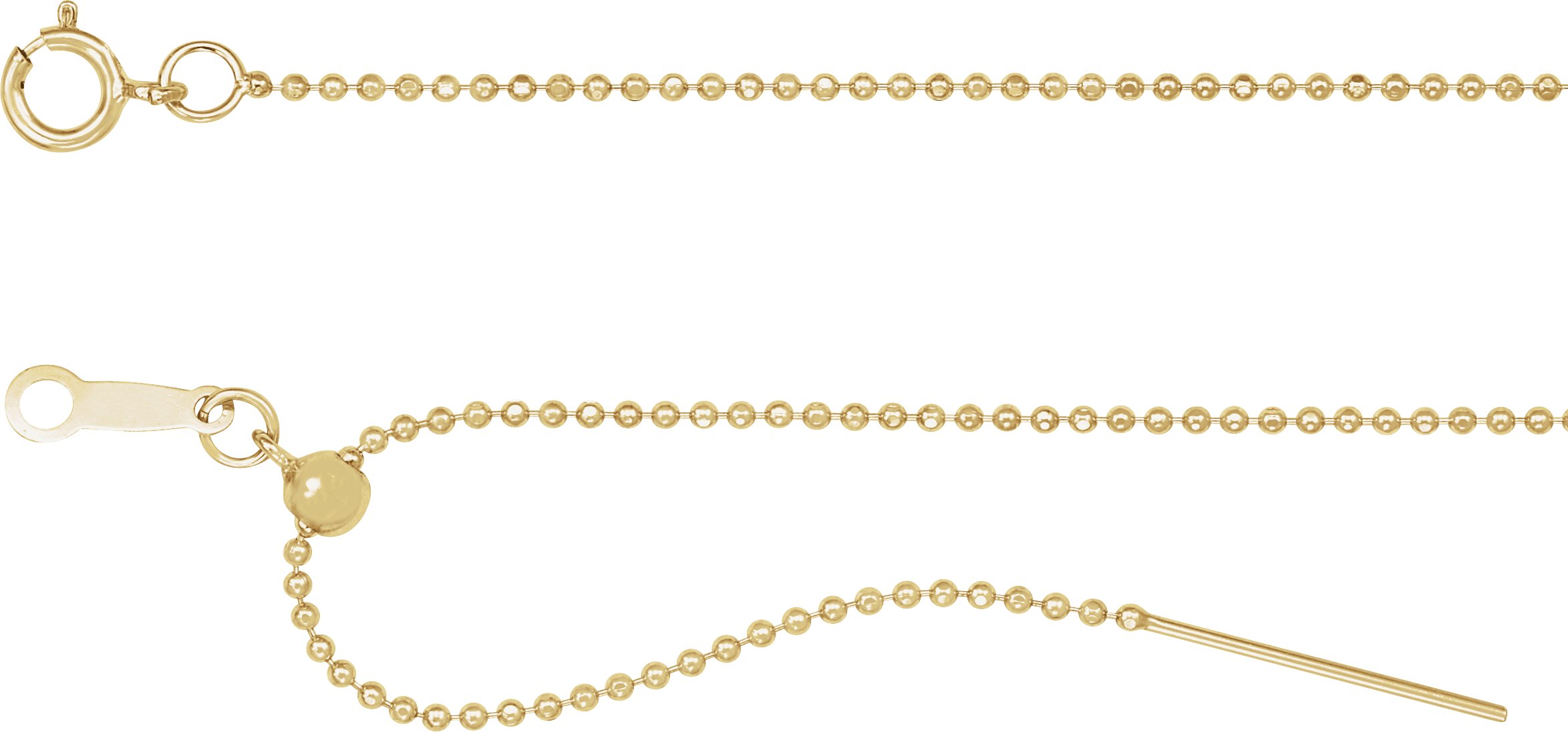 Bead Chain in 14K Yellow Gold (22 in)