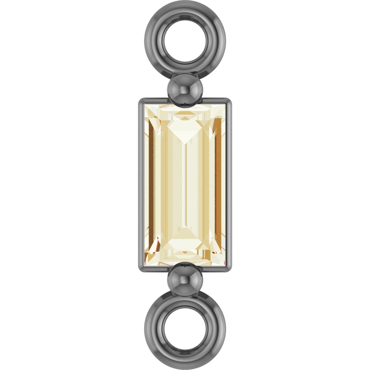 14K Yellow 1/8 CT Natural Diamond 2-Prong Link