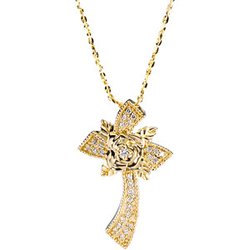 Floral Cross Pendant Mounting