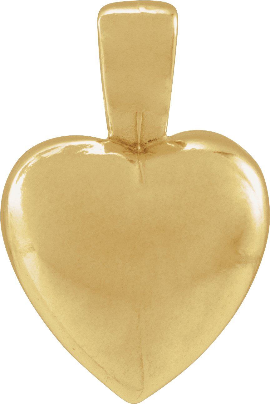 14K Yellow Heart Pendant