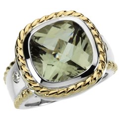 Accented Bezel Ring Mounting for Antique Center