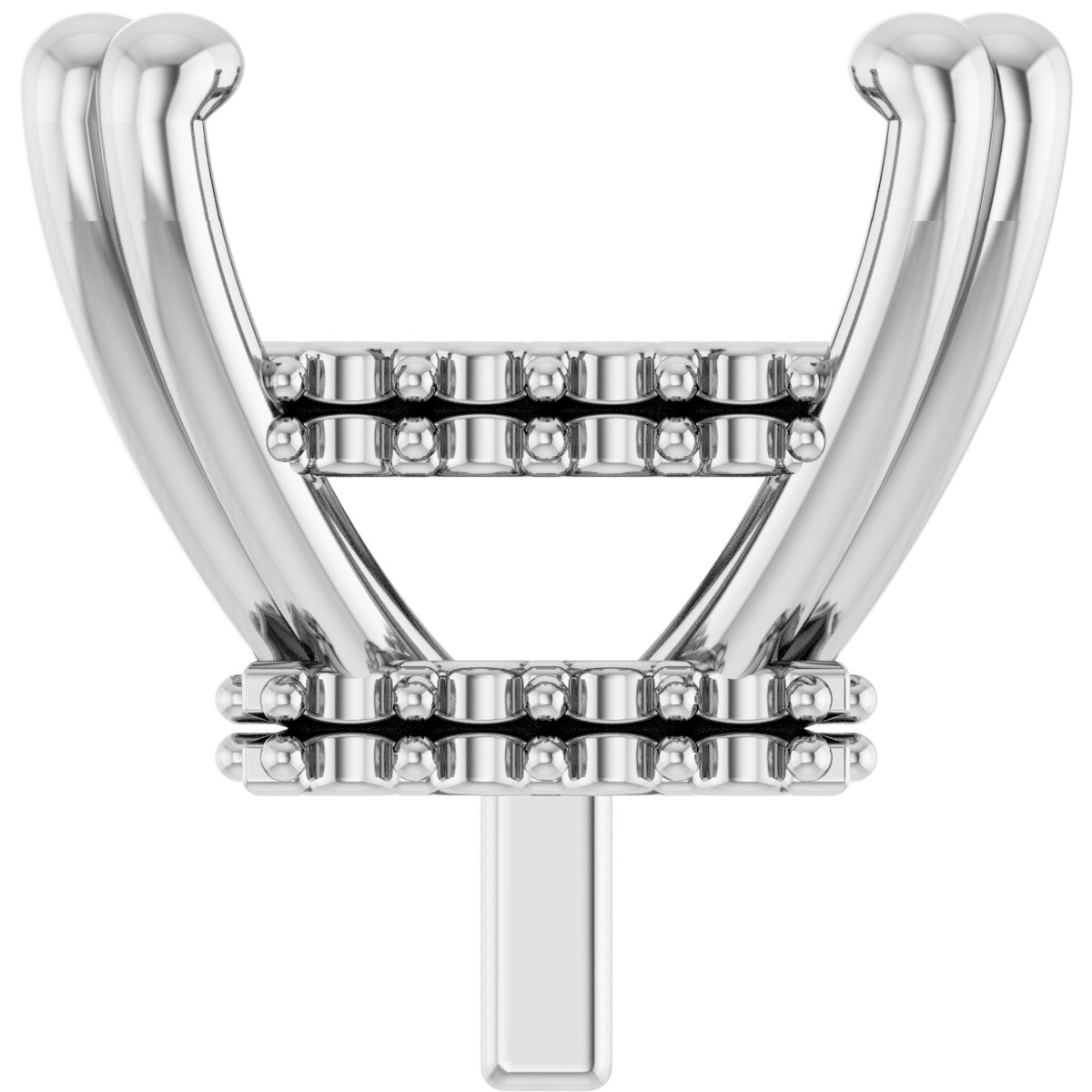 Square 4-Prong Hidden Halo-Style Peg Setting