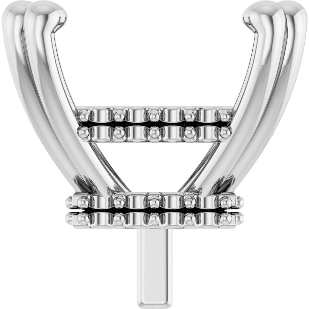 Square 4-Prong Hidden Halo-Style Peg Setting