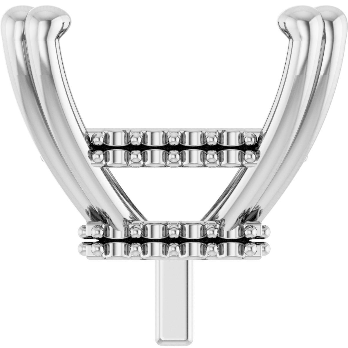 Square 4-Prong Hidden Halo-Style Peg Setting