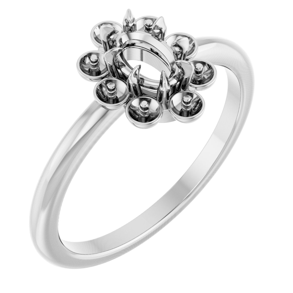 Halo-Style Pearl Ring