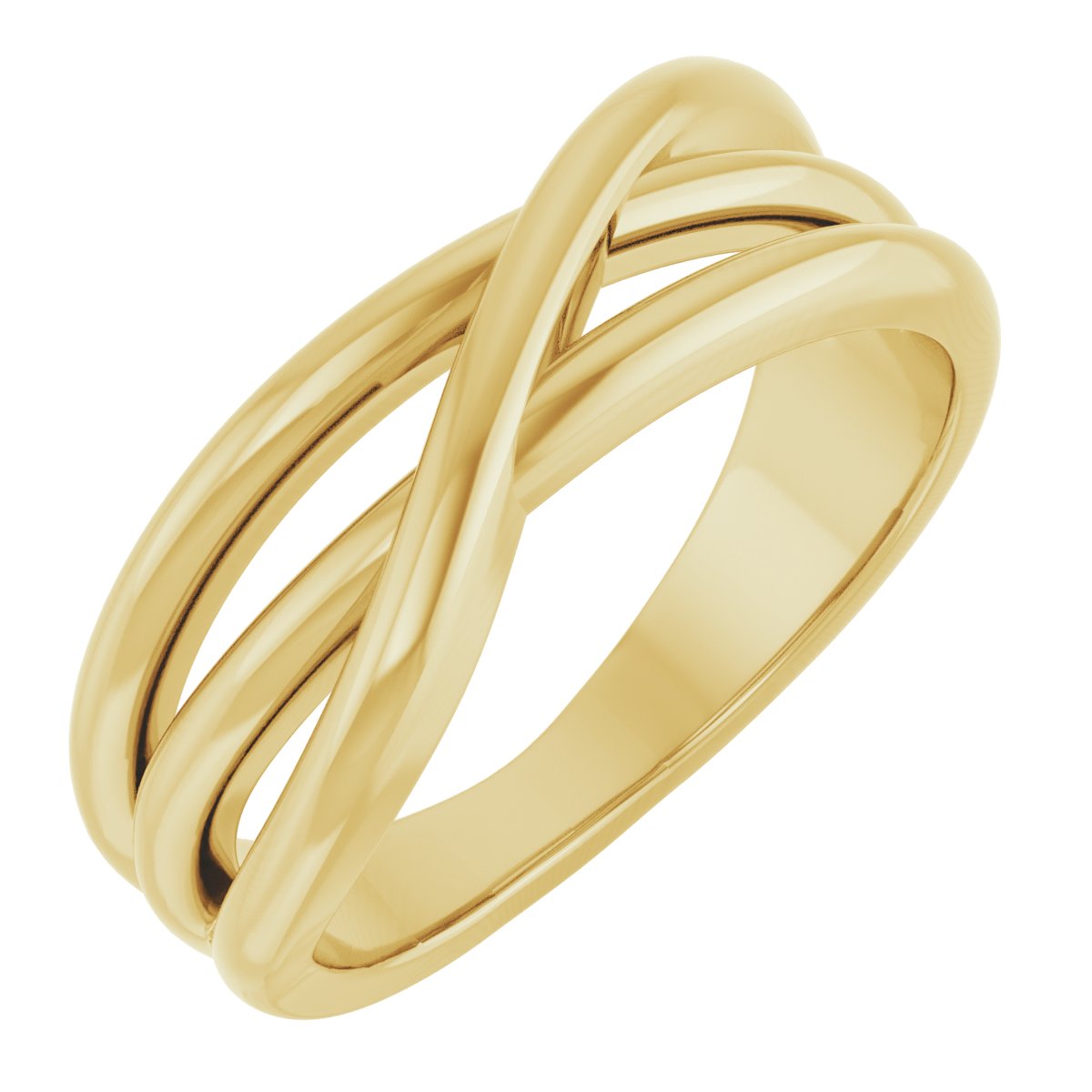 14K Yellow Criss Cross Ring