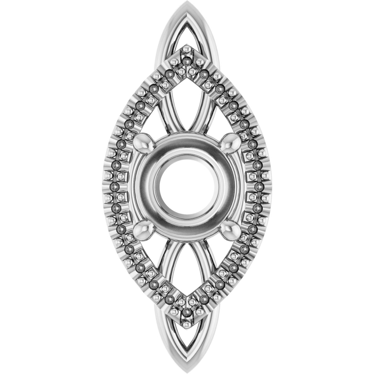 Sculptural Halo-Style Pendant