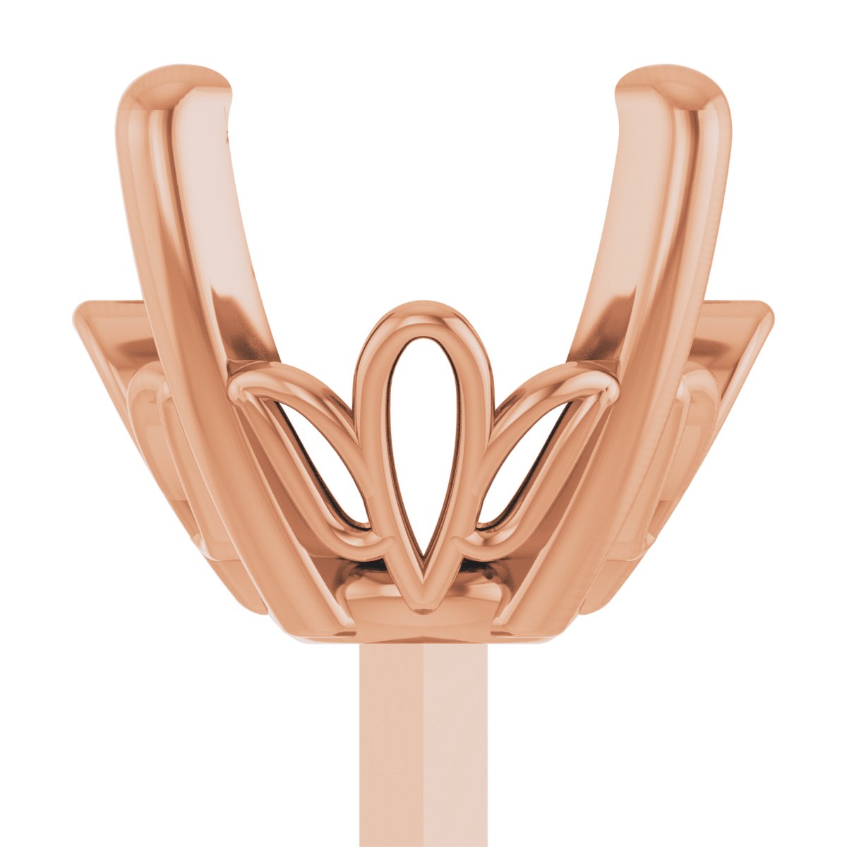 4-Prong Tapered Scroll Peg Setting