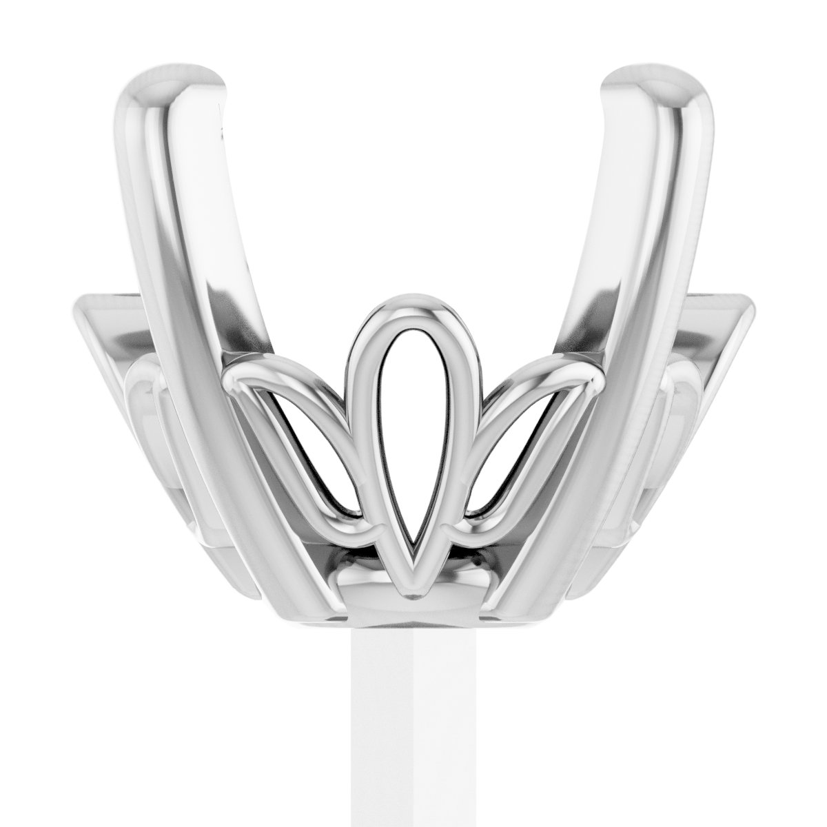 4-Prong Tapered Scroll Peg Setting