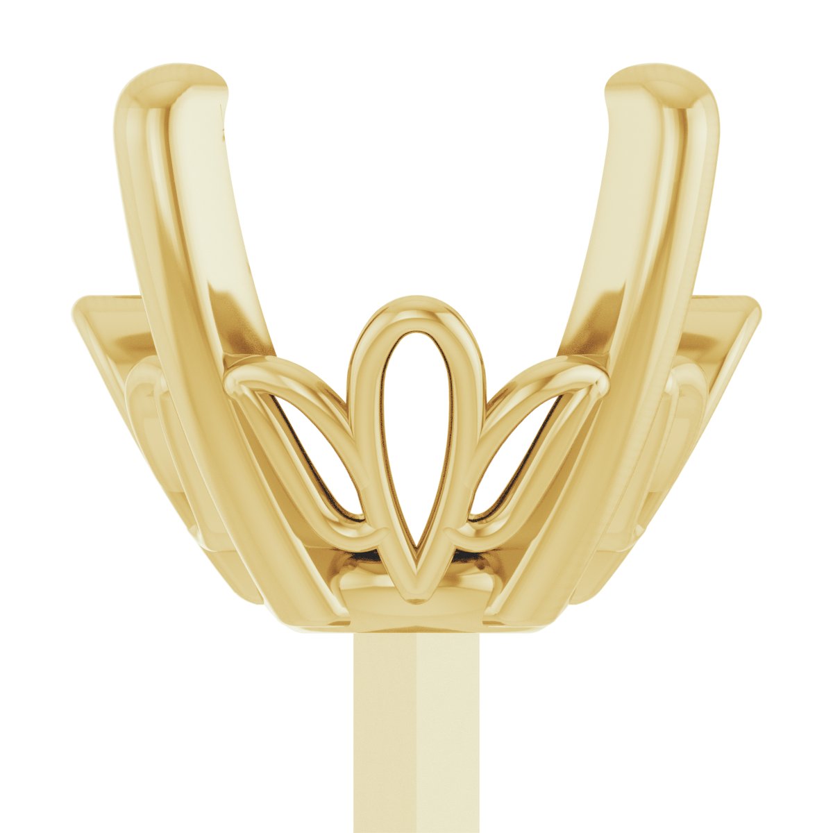 4-Prong Tapered Scroll Peg Setting