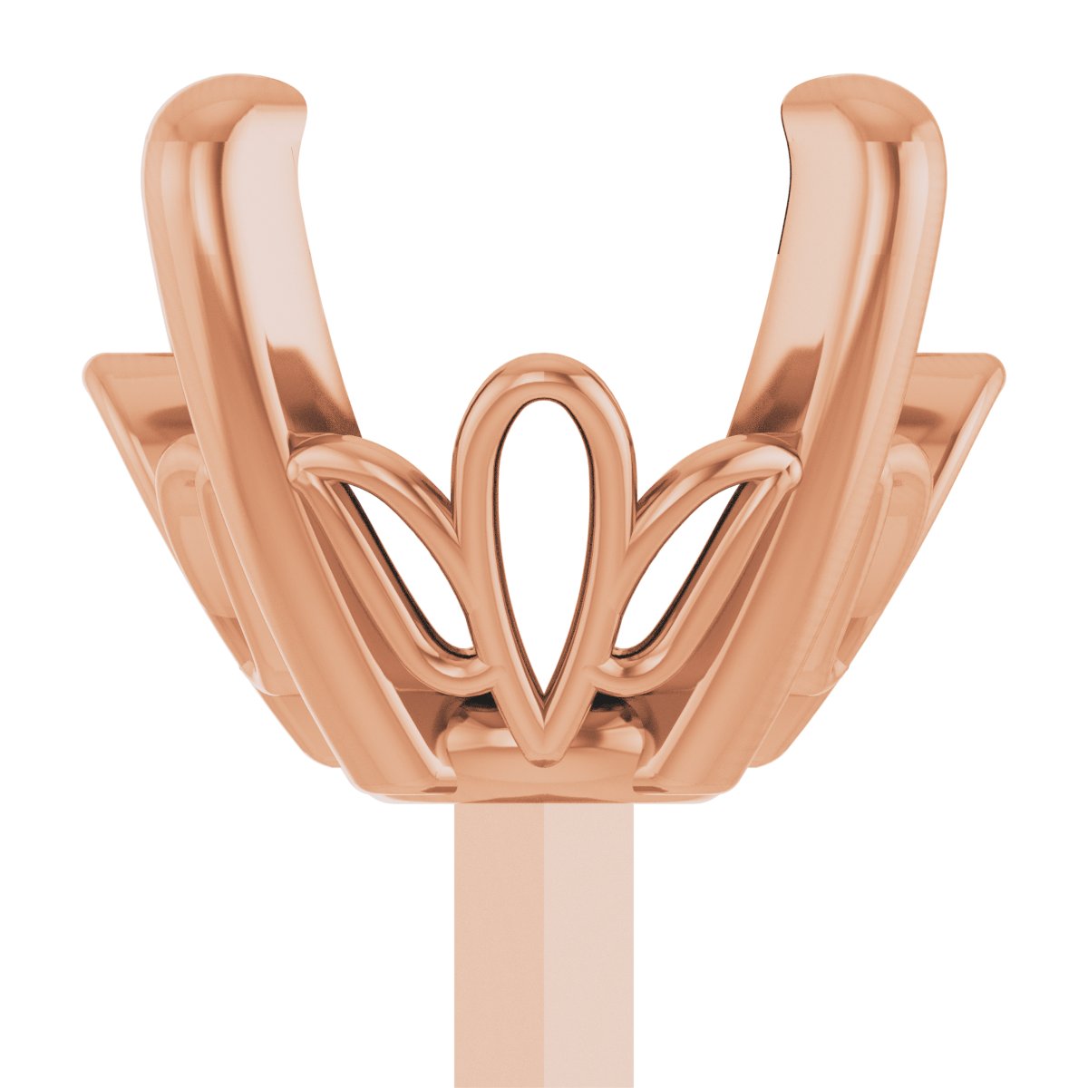 4-Prong Tapered Scroll Peg Setting