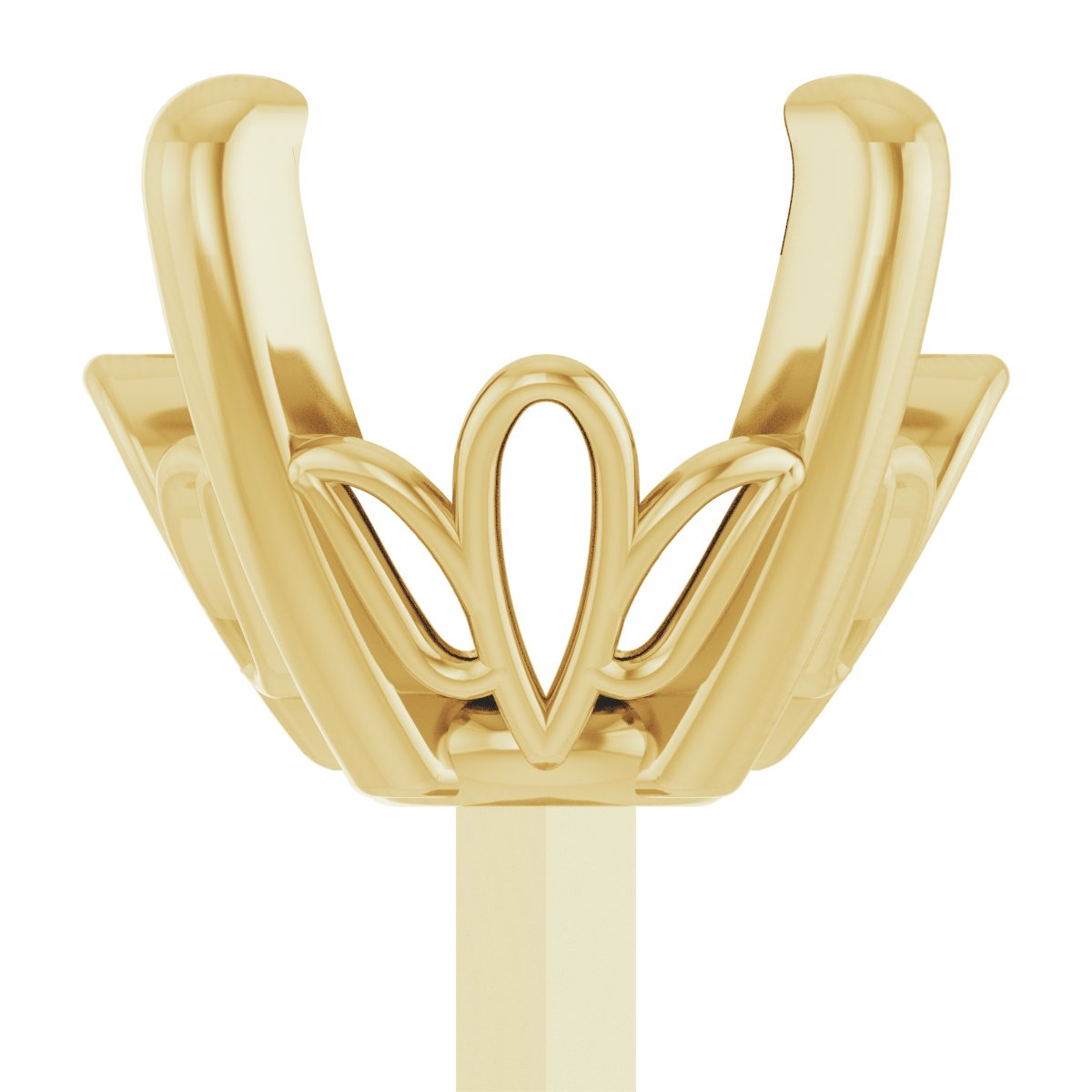 4-Prong Tapered Scroll Peg Setting