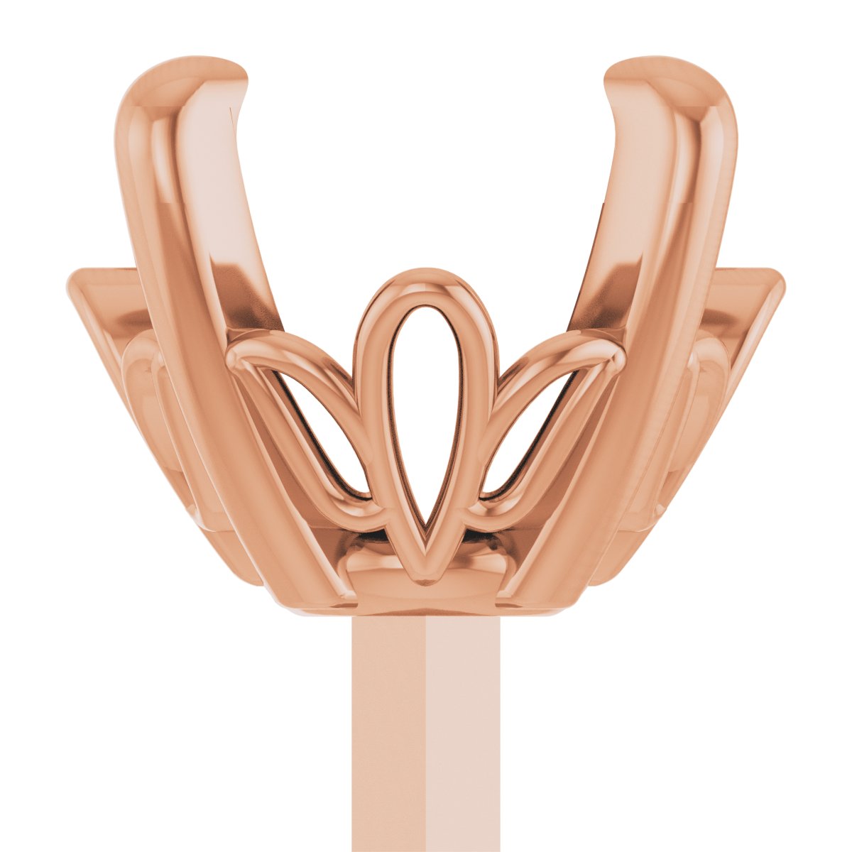 4-Prong Tapered Scroll Peg Setting