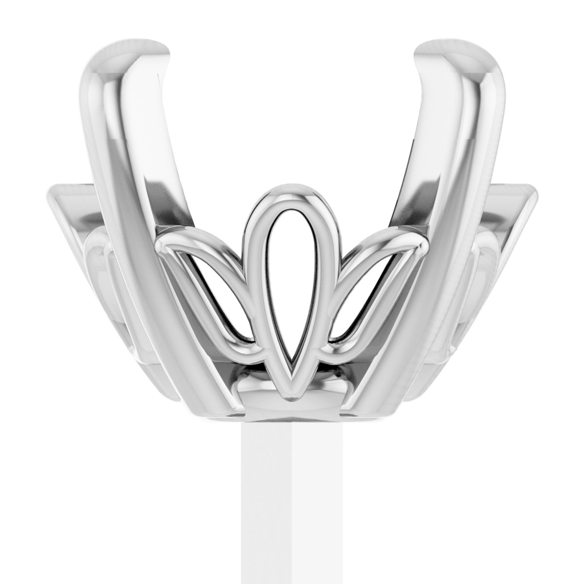 4-Prong Tapered Scroll Peg Setting