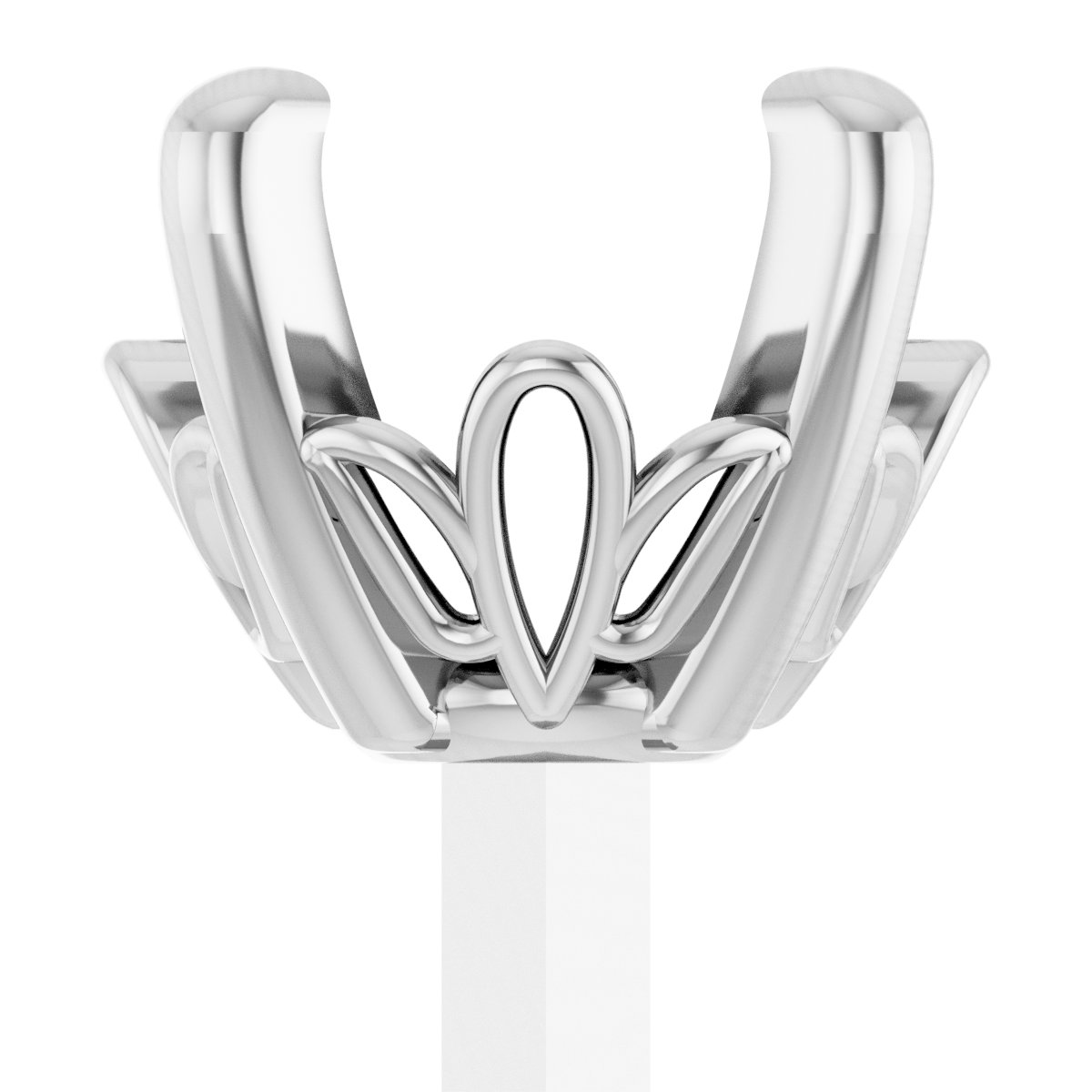 4-Prong Tapered Scroll Peg Setting