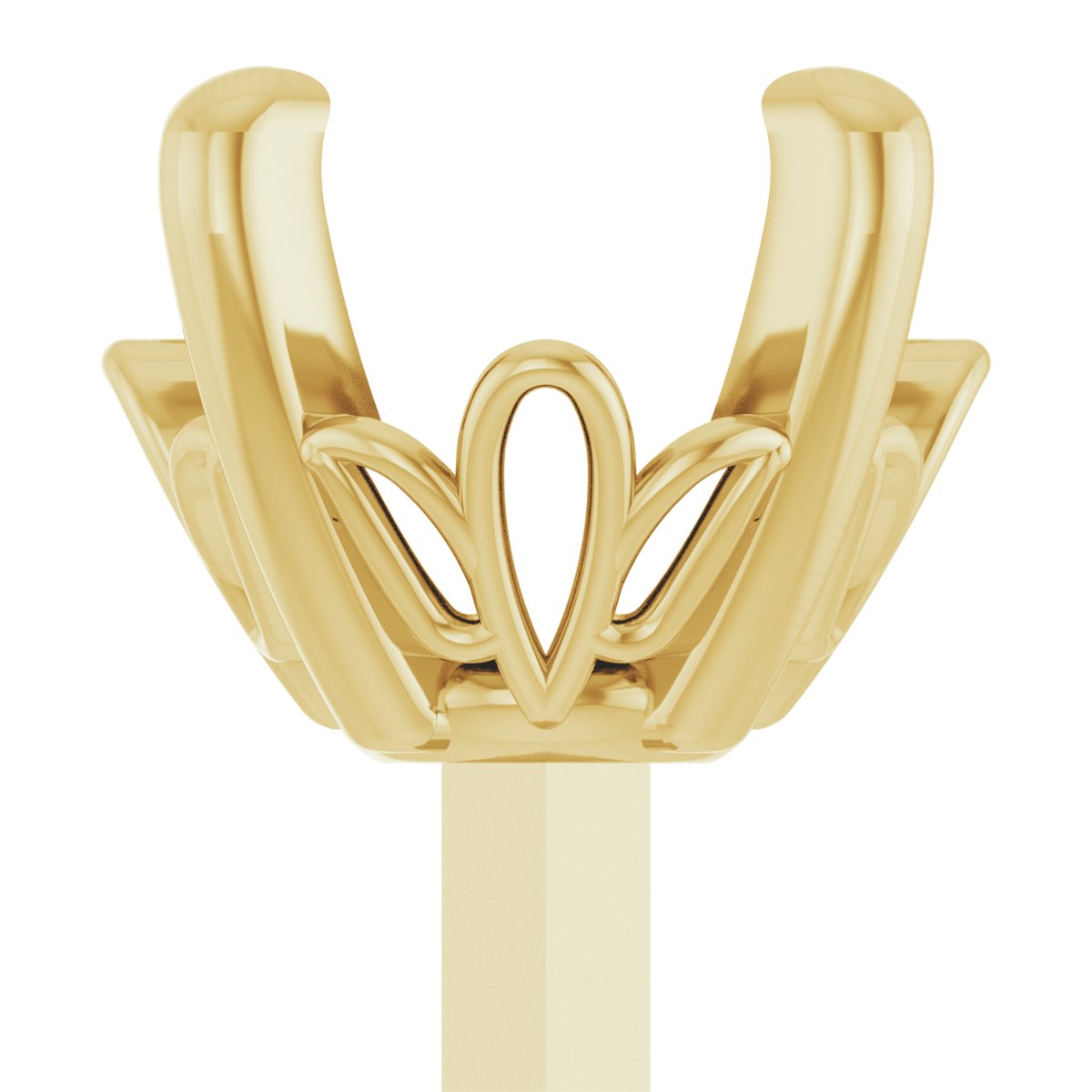 4-Prong Tapered Scroll Peg Setting
