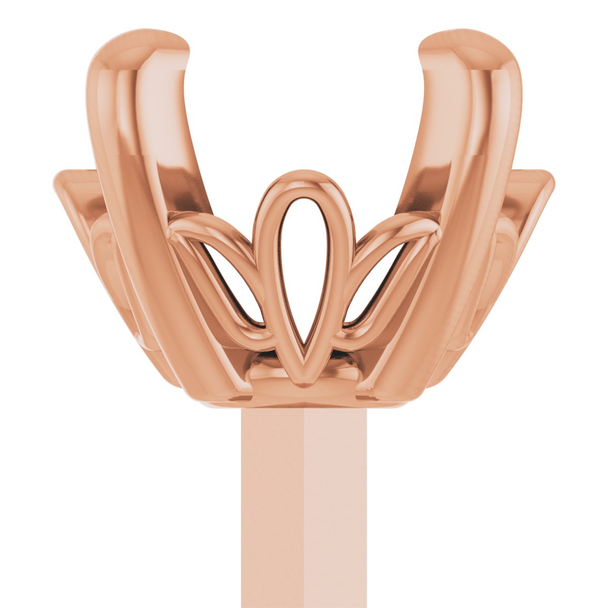 4-Prong Tapered Scroll Peg Setting