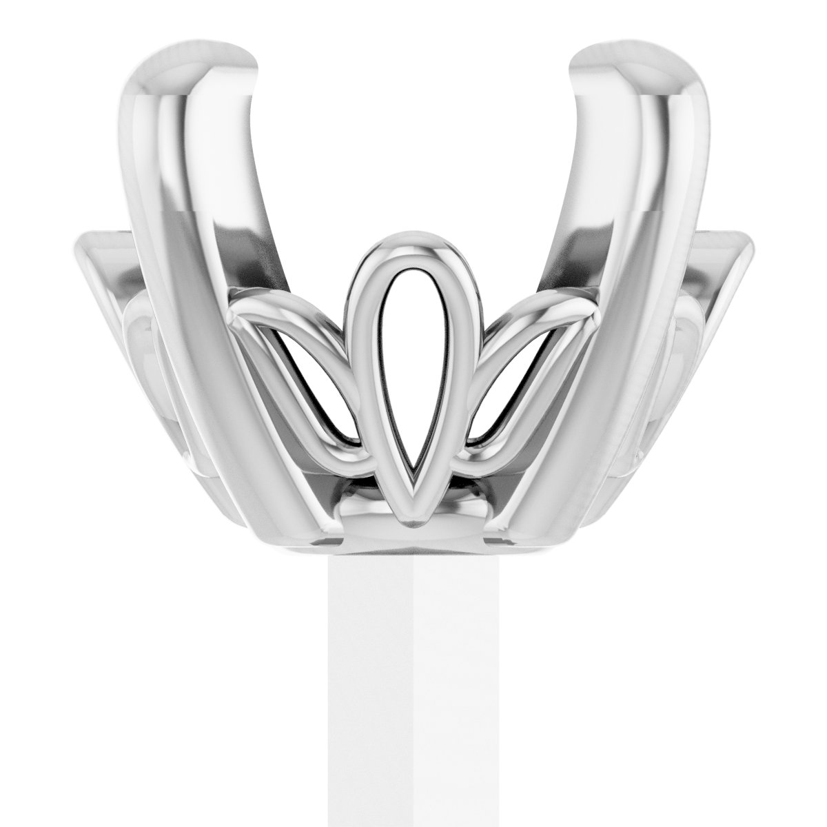4-Prong Tapered Scroll Peg Setting