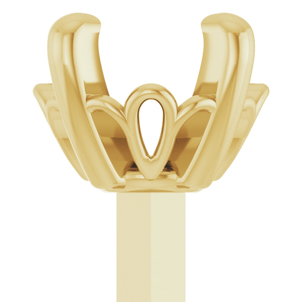 4-Prong Tapered Scroll Peg Setting