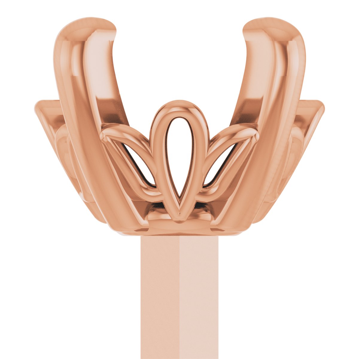 4-Prong Tapered Scroll Peg Setting