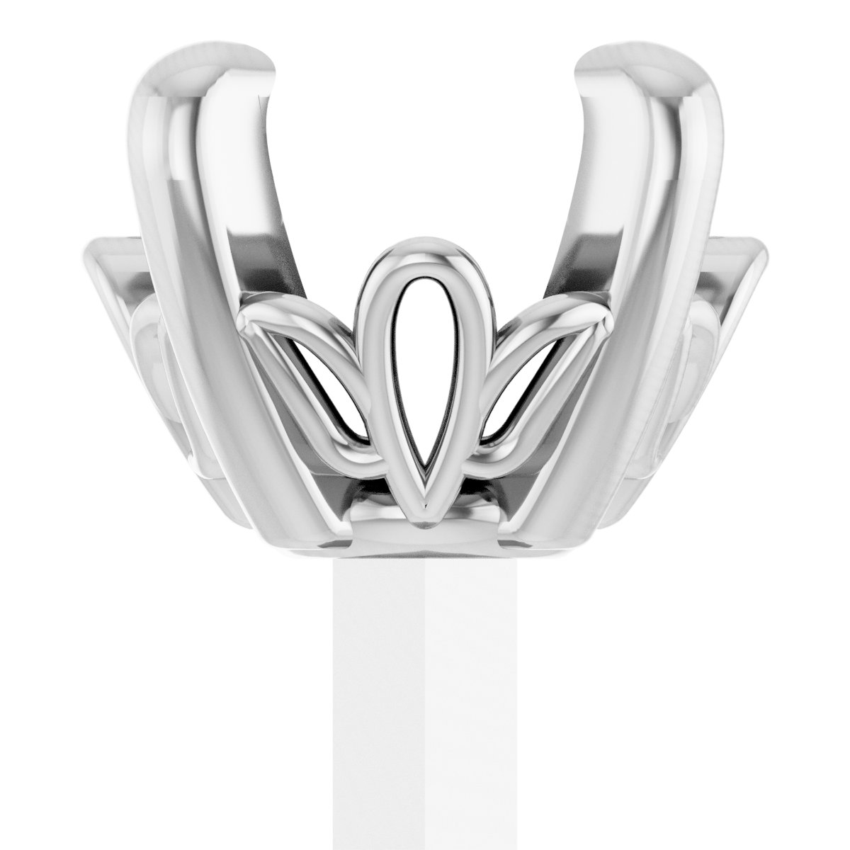 4-Prong Tapered Scroll Peg Setting