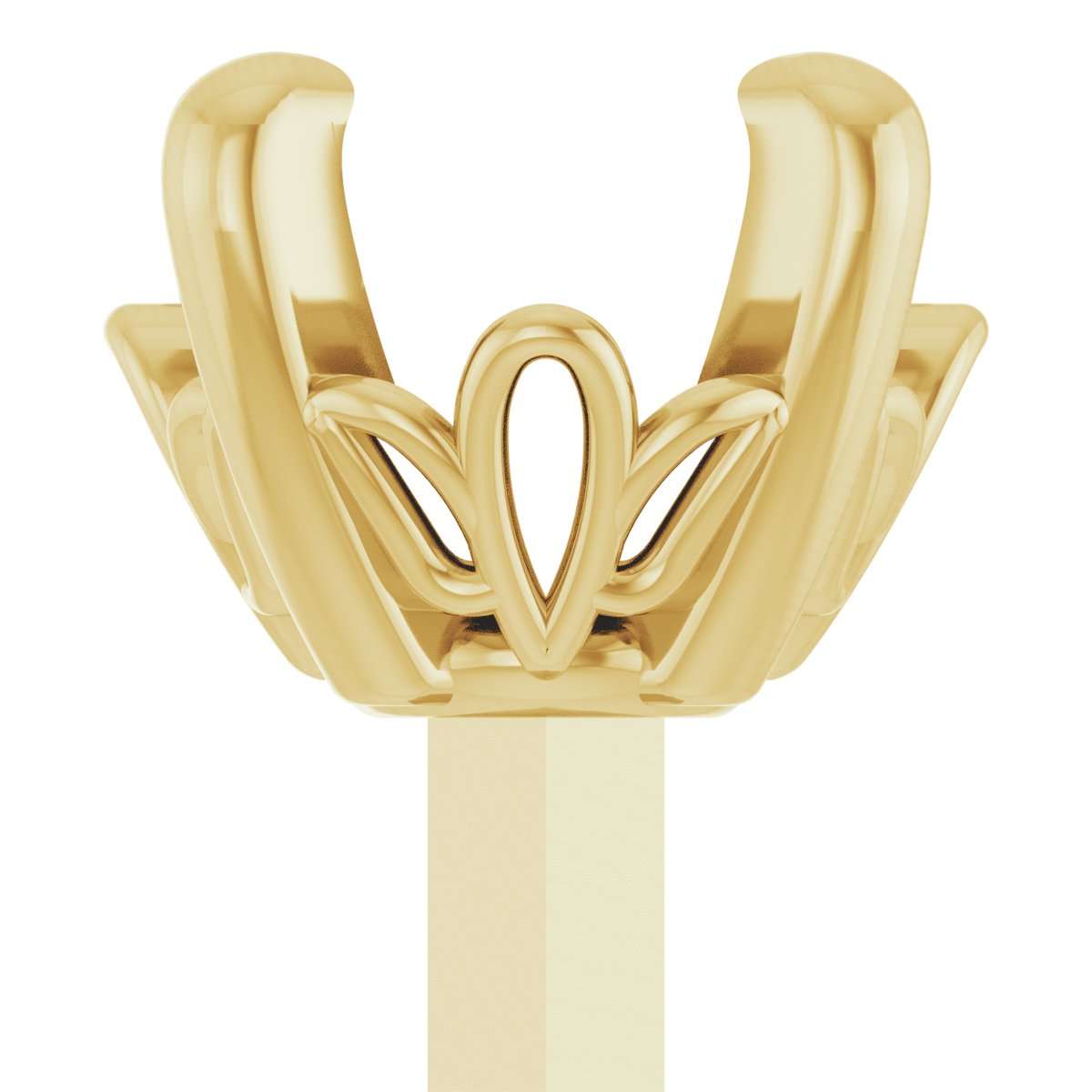 4-Prong Tapered Scroll Peg Setting