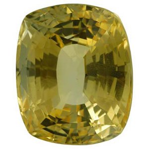 Antique Cushion Natural Yellow Sapphire (Notable Gems)