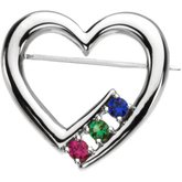 Accented Heart Brooch 