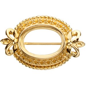 Accented Cabochon Brooch