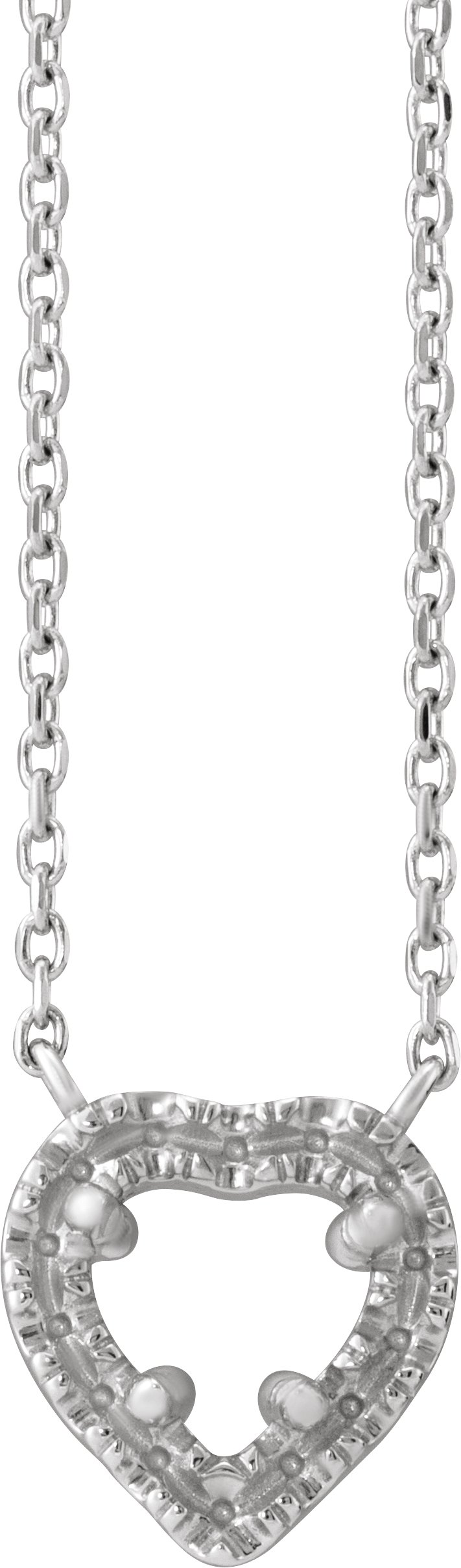 French-Set Solitaire Necklace