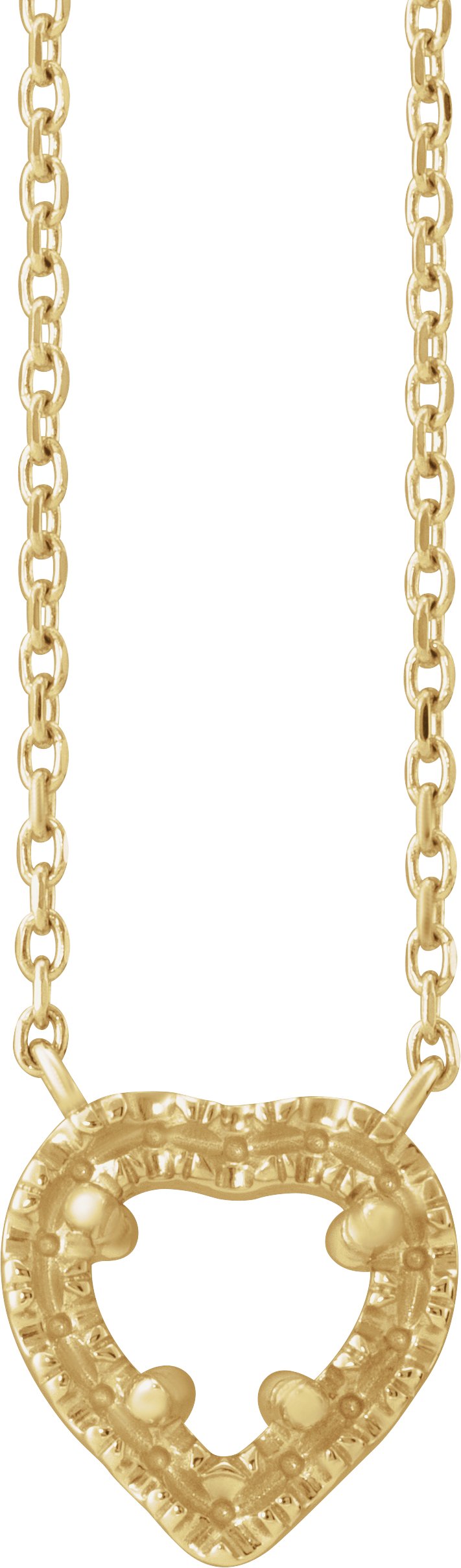 French-Set Solitaire Necklace