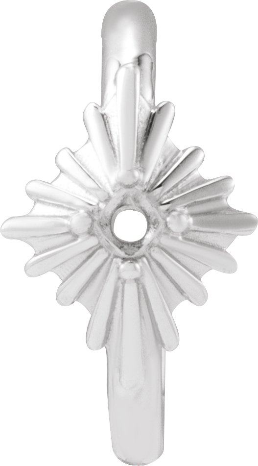 Accented Star Hoop Earrings