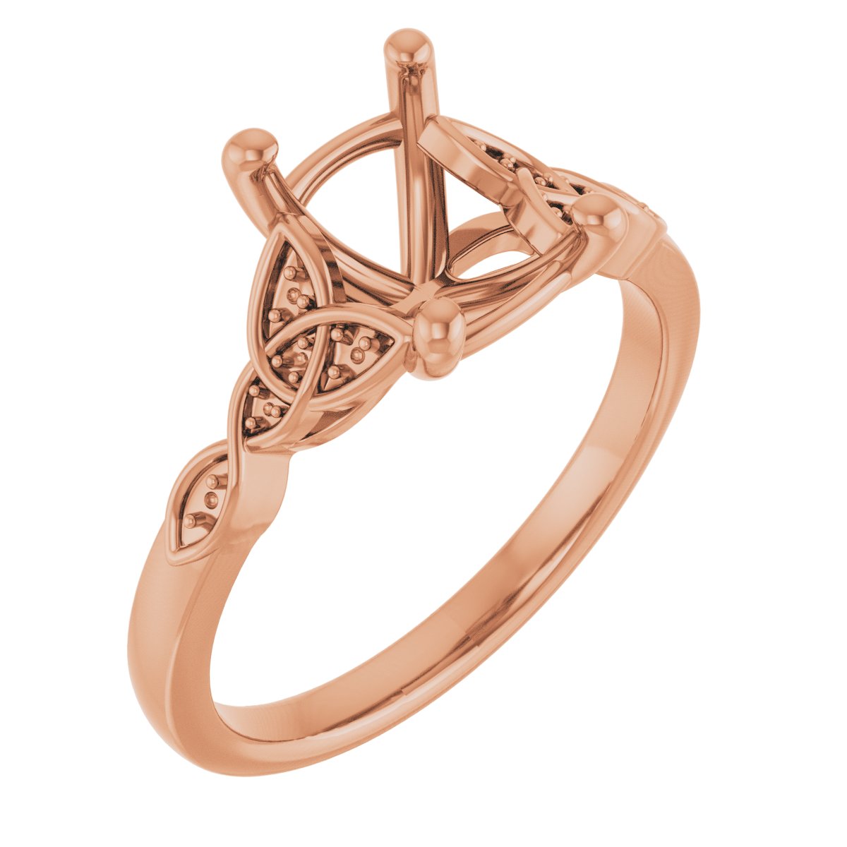 Accented Celtic-Inspired Engagement Ring or Band